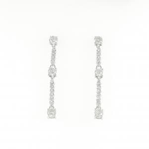 K14WG ダイヤモンド ピアス 0.72CT