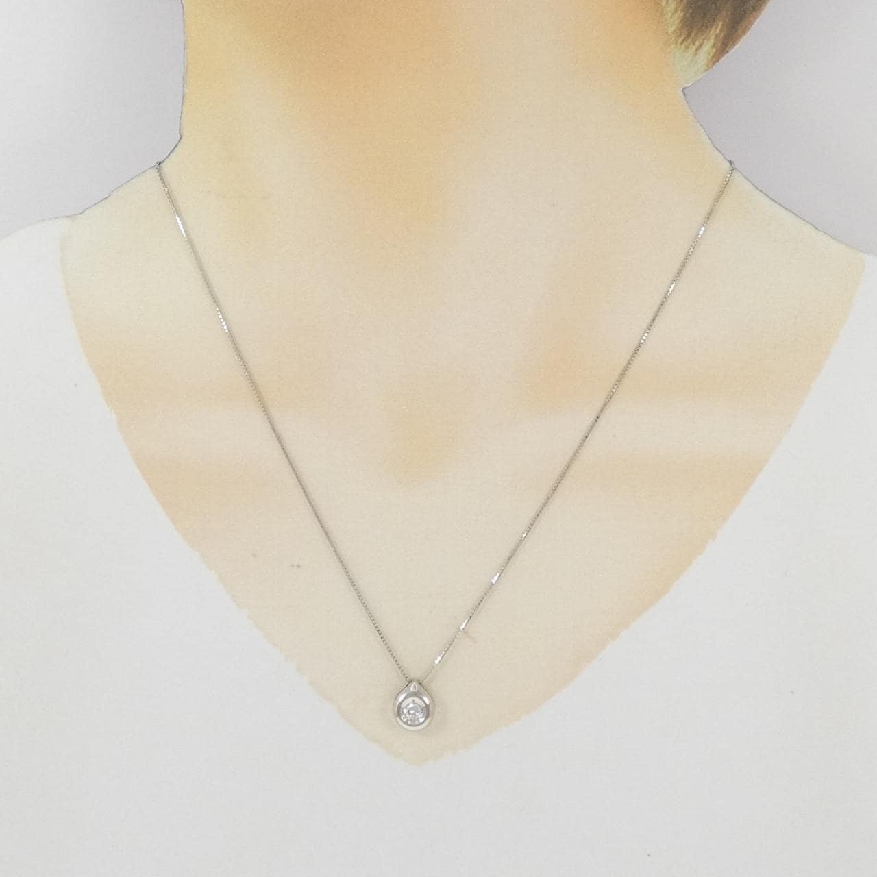 PT900/PT850 ダイヤモンド ネックレス 0.18CT