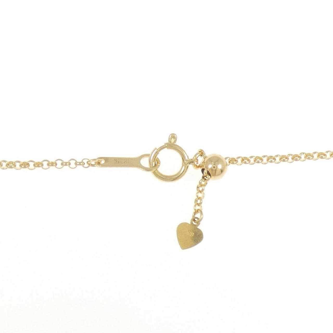 K18YG 音符 ダイヤモンド ネックレス