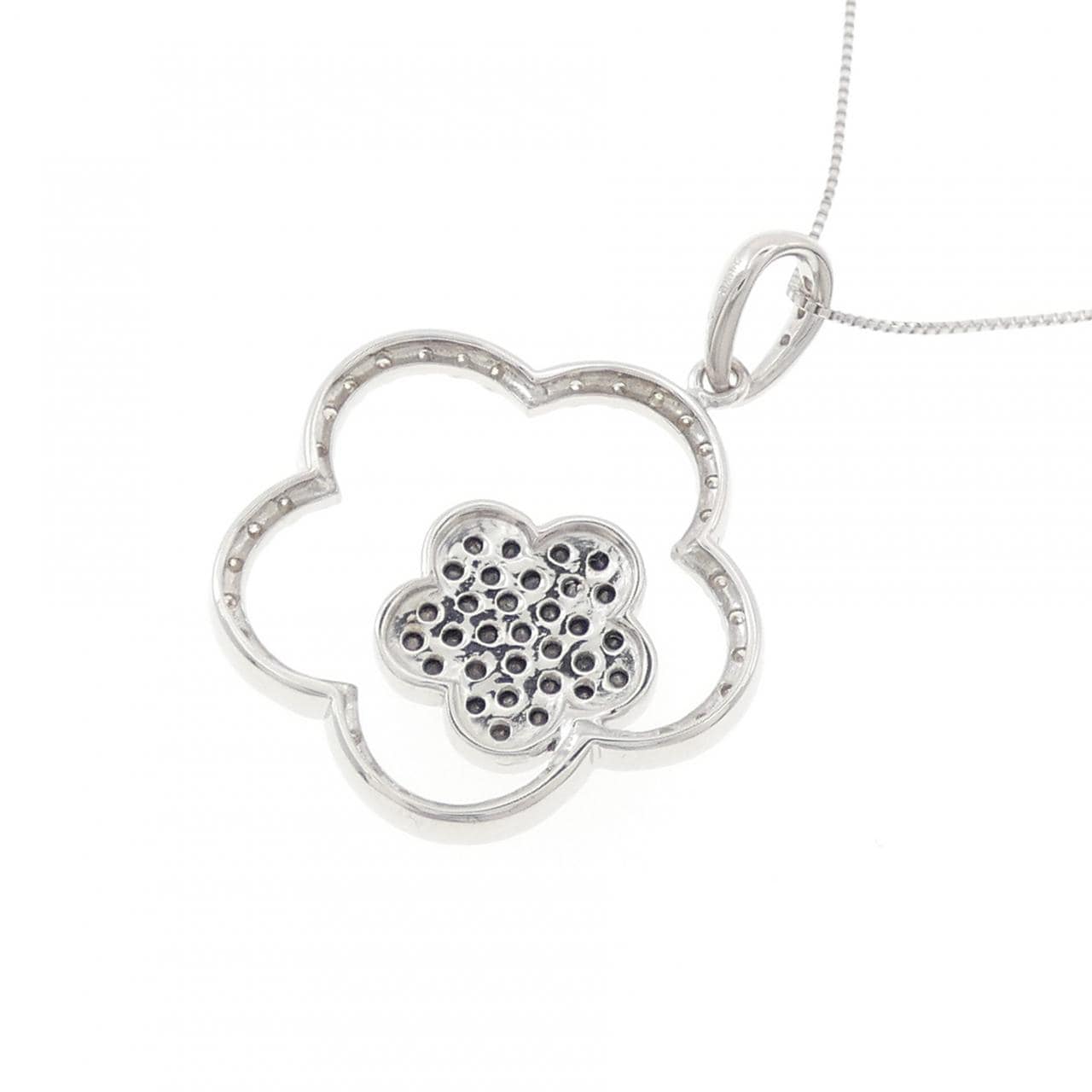 K18WG/K18BG ダイヤモンド ネックレス 0.70CT