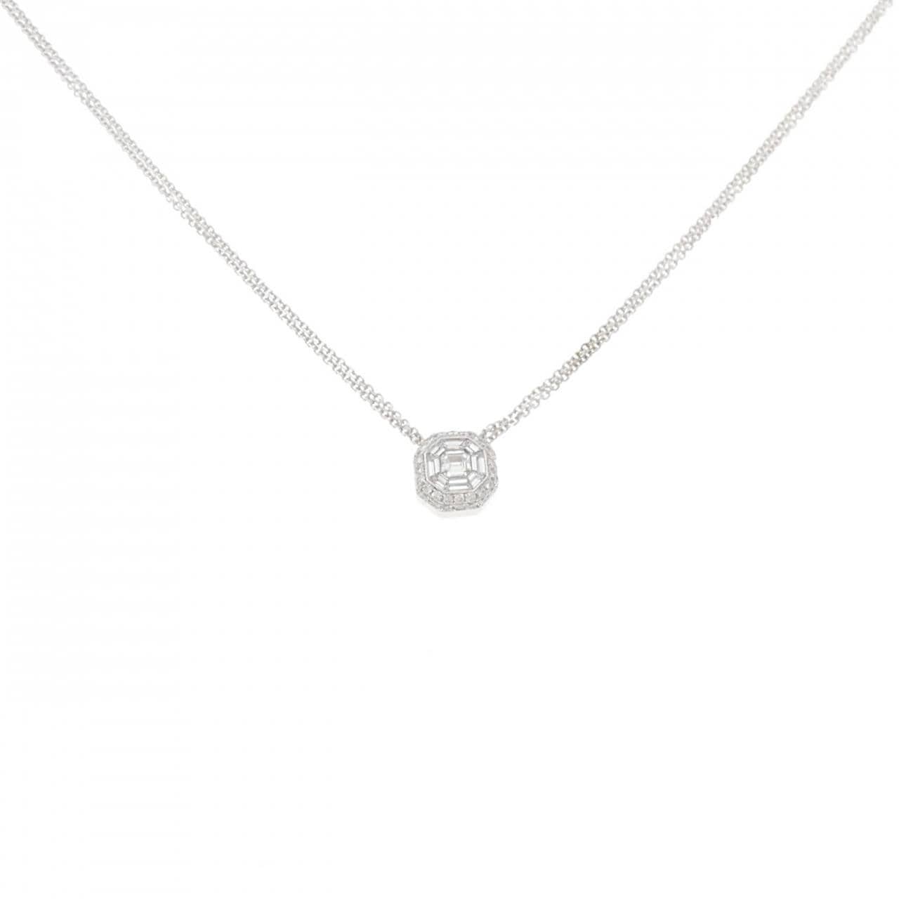750WG ダイヤモンド ネックレス 0.65CT