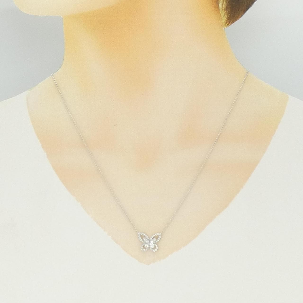 グラフ バタフライシルエット ミニ ネックレス