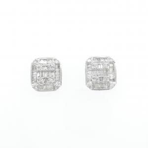 K18WG ダイヤモンド ピアス 0.50CT