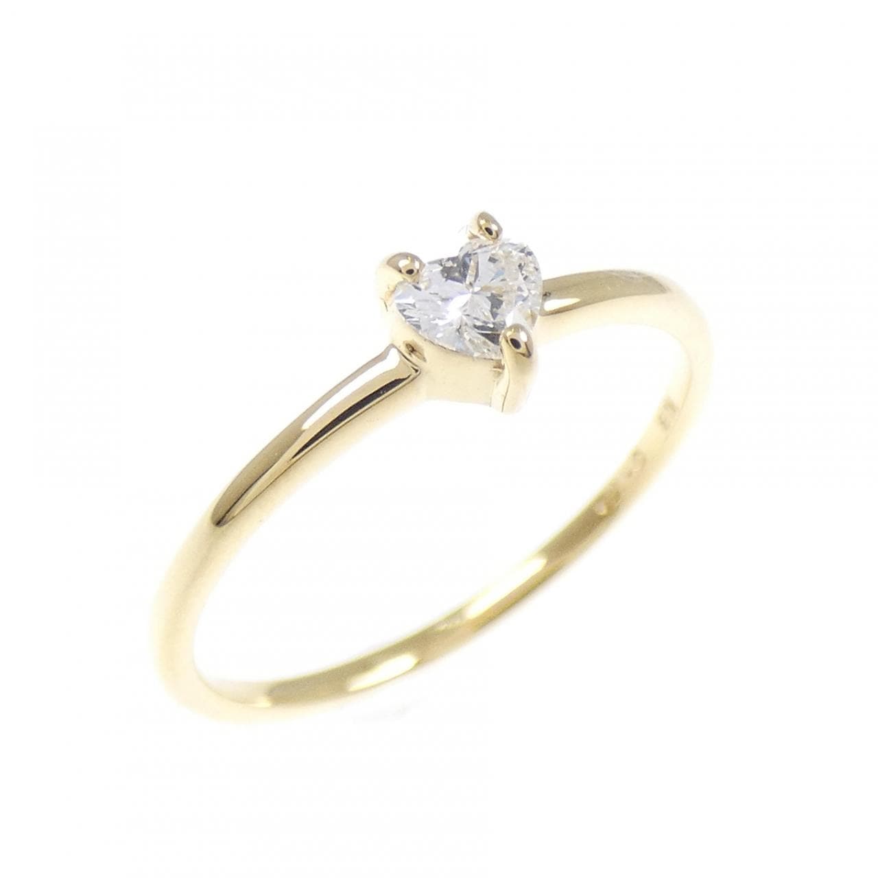 K18YG ハート ダイヤモンド ピンキー リング 0.10CT