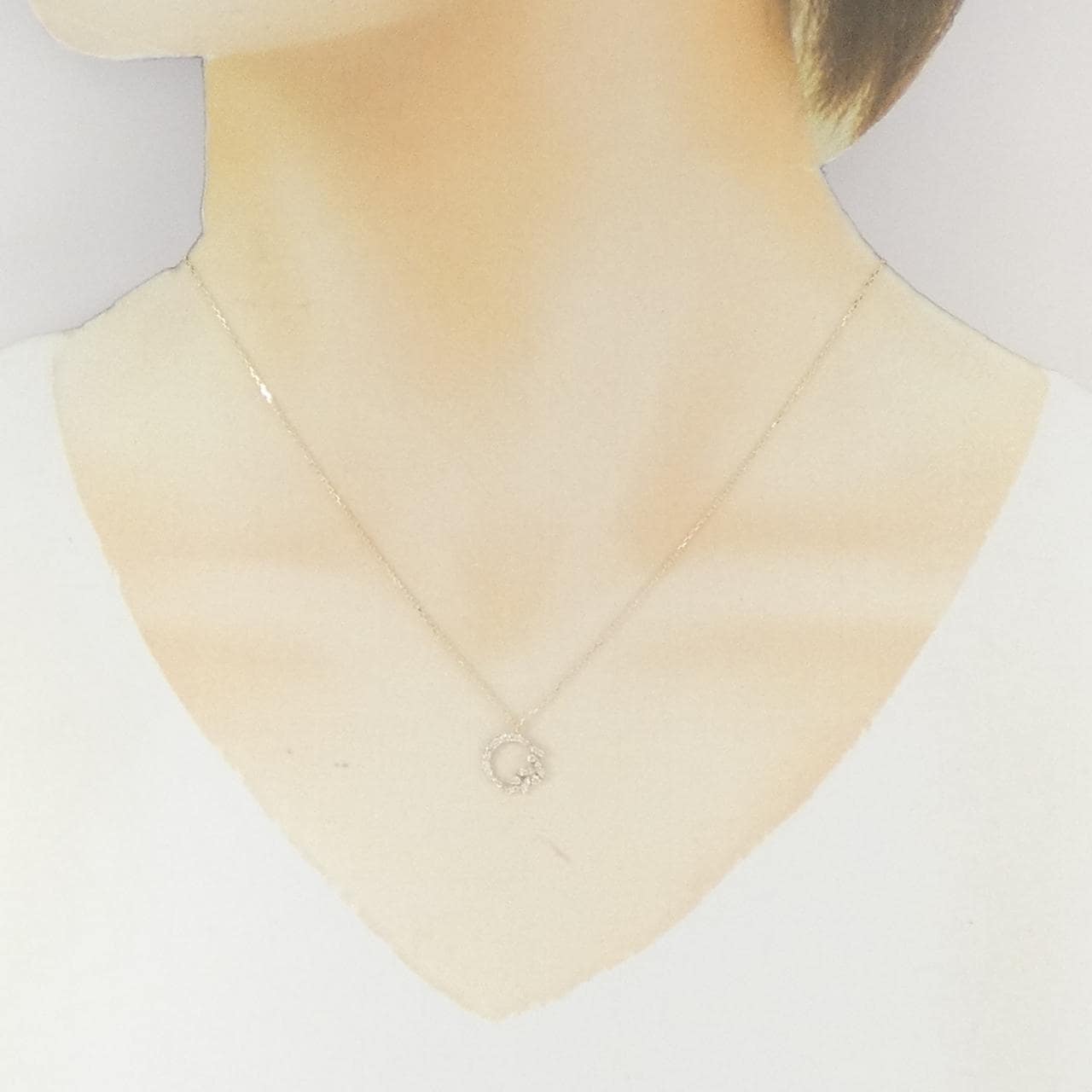 【リメイク】K10YG ダイヤモンド ネックレス 0.15CT