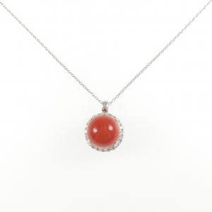 PT900/PT850 サンゴ ネックレス 6.325CT