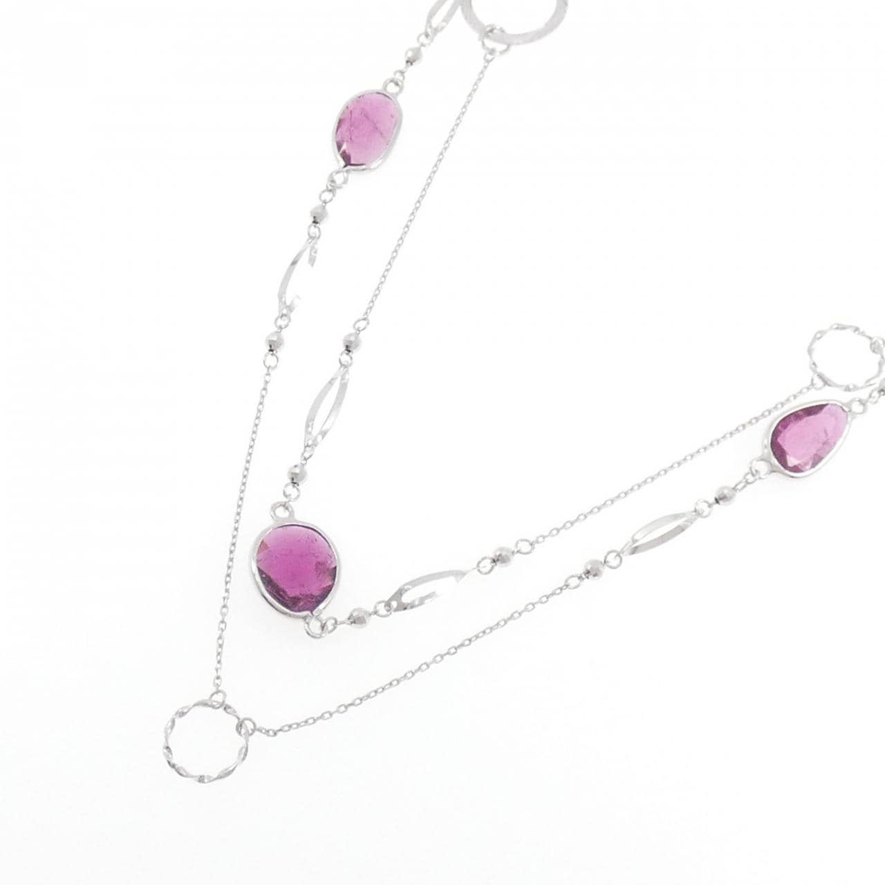 K18WG トルマリン ネックレス 7.50CT