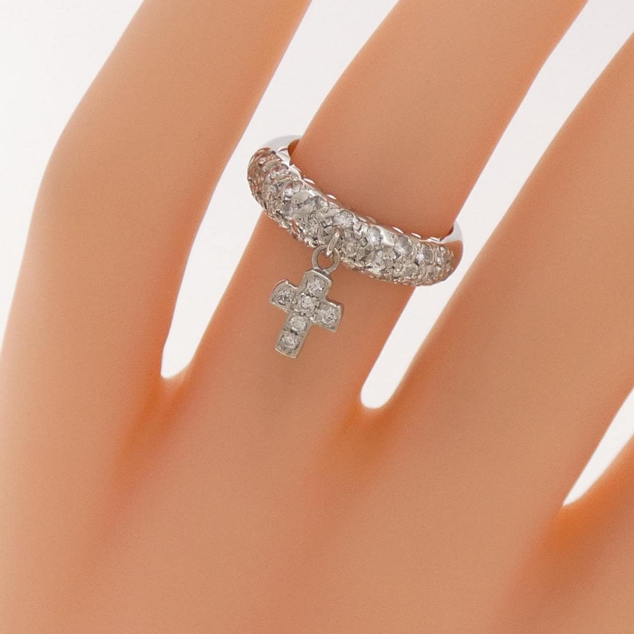 PT900 クロス ダイヤモンド リング 0.363CT