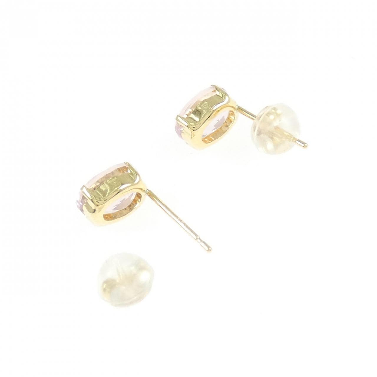 K18YG モルガナイト ピアス 1.73CT