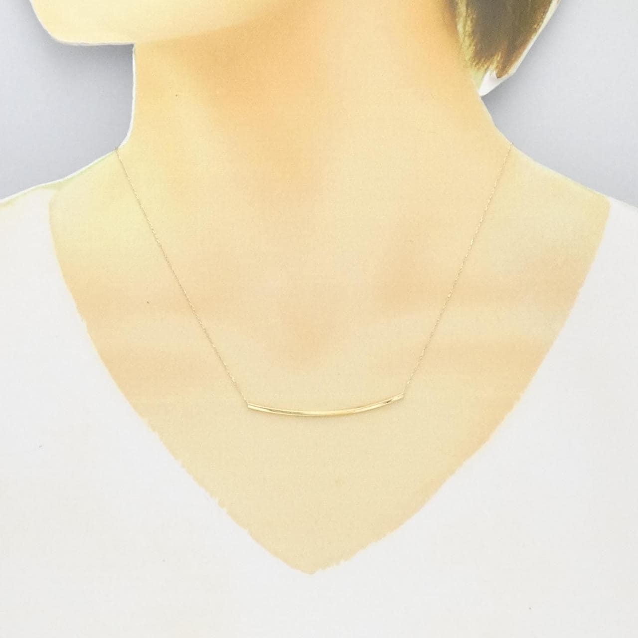 K18YG necklace 0.01CT