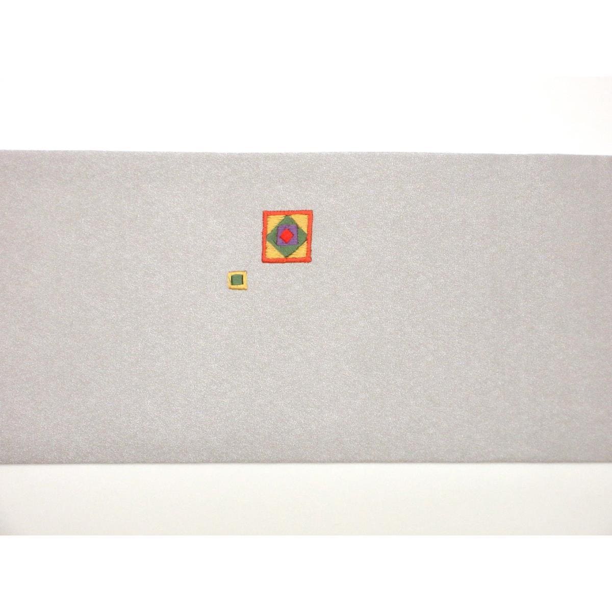 名古屋帯　友禅加工　刺繍入り