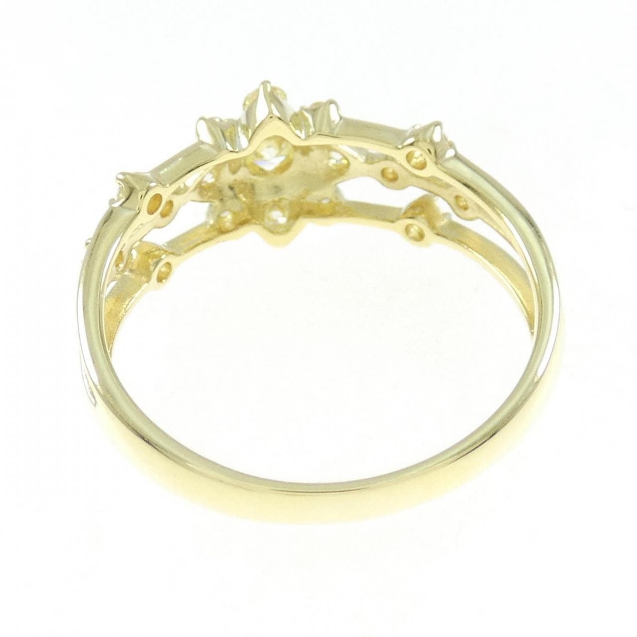 K18YG花朵钻石戒指0.30CT
