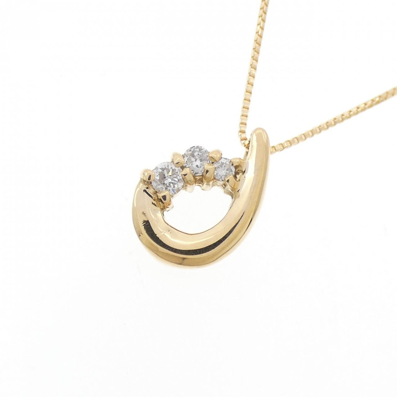 K18YG ダイヤモンド ネックレス 0.11CT
