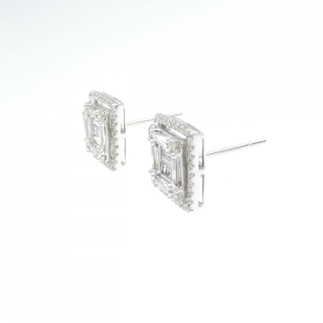 K18WG ダイヤモンド ピアス 1.00CT