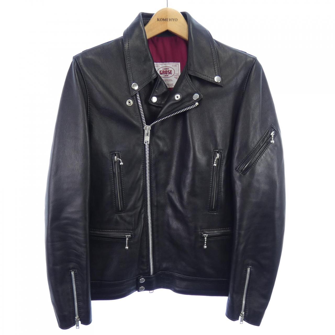 ジェームスグロス JAMES GROSE ニューマニラ レザーライダースジャケット