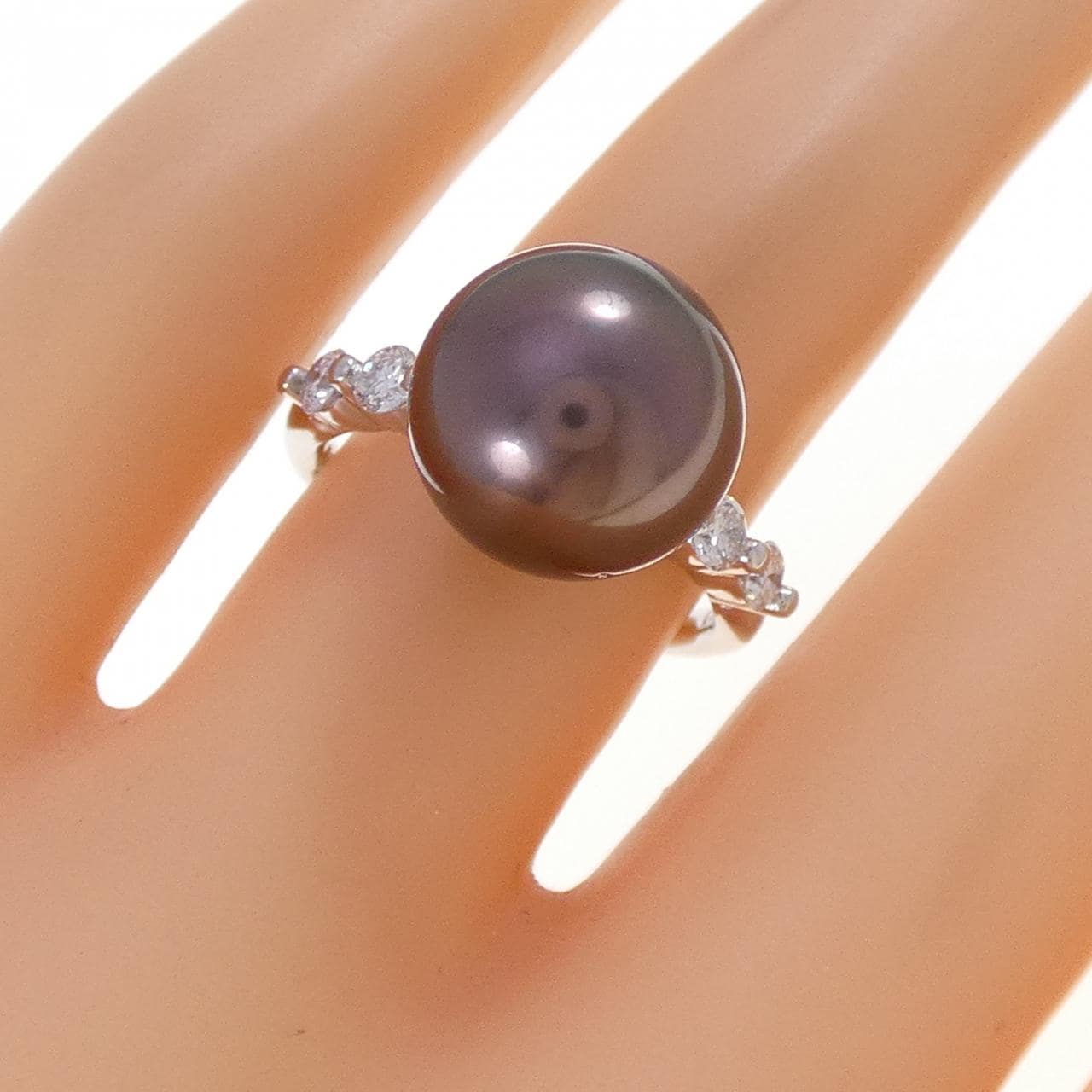 PT900 黒蝶パール リング 11.5mm