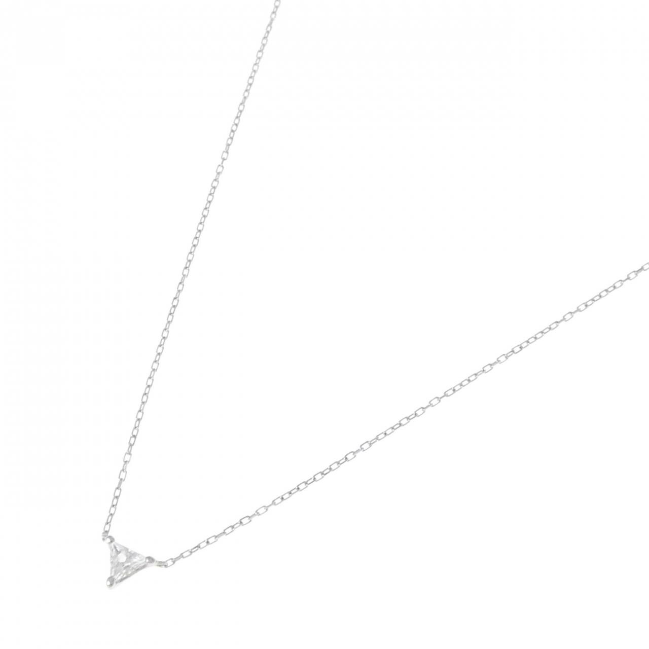 K18WG ダイヤモンド ネックレス 0.13CT