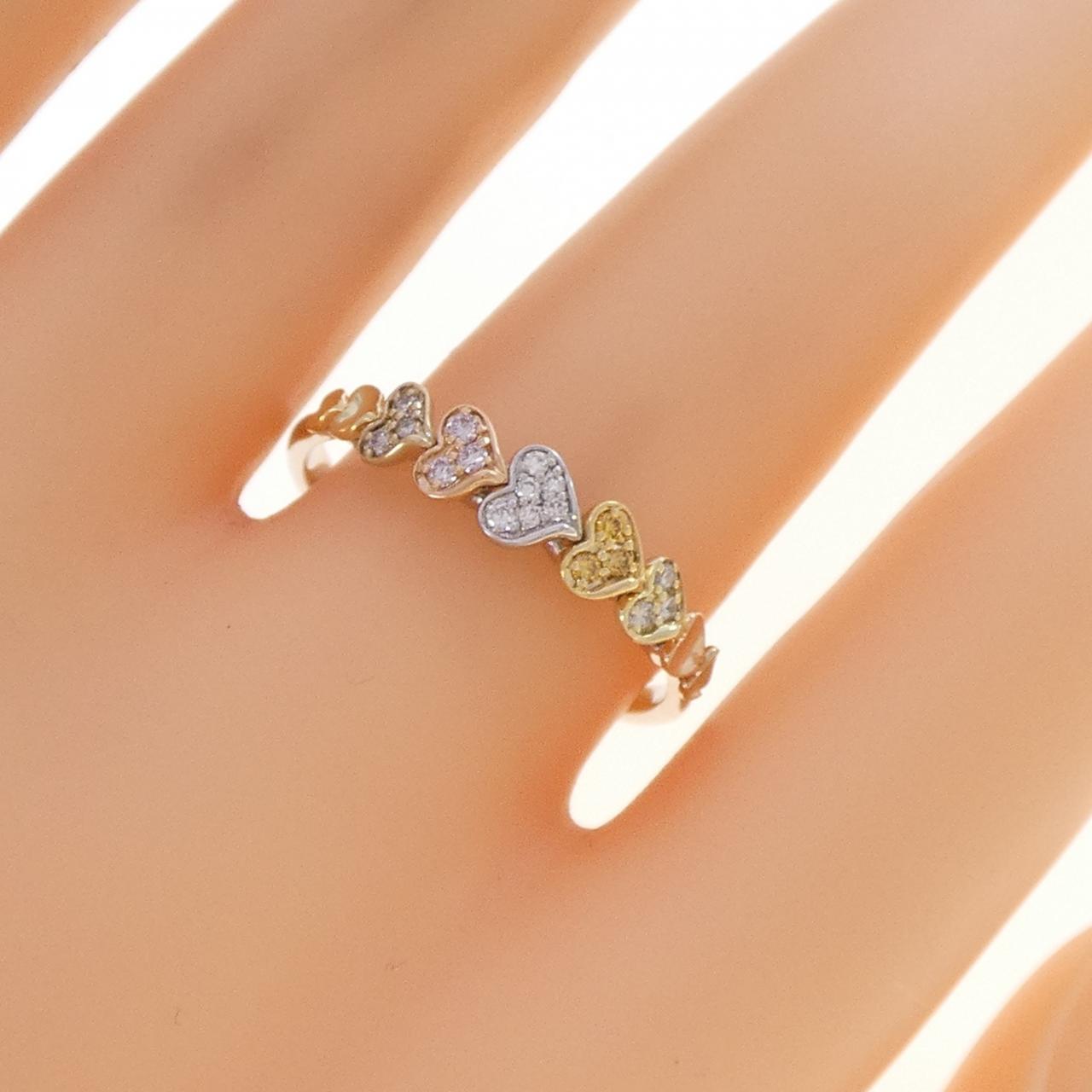 ジーエスティービー ハート ダイヤモンド リング 0.13CT