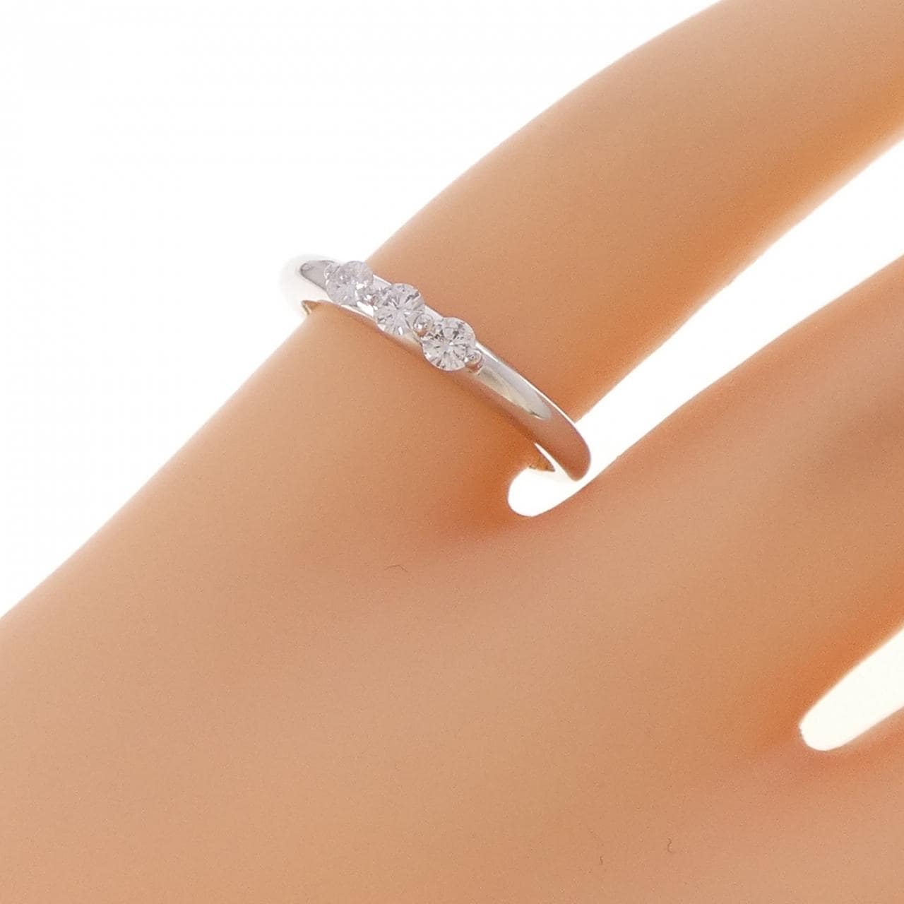 K18WG ダイヤモンド リング 0.15CT