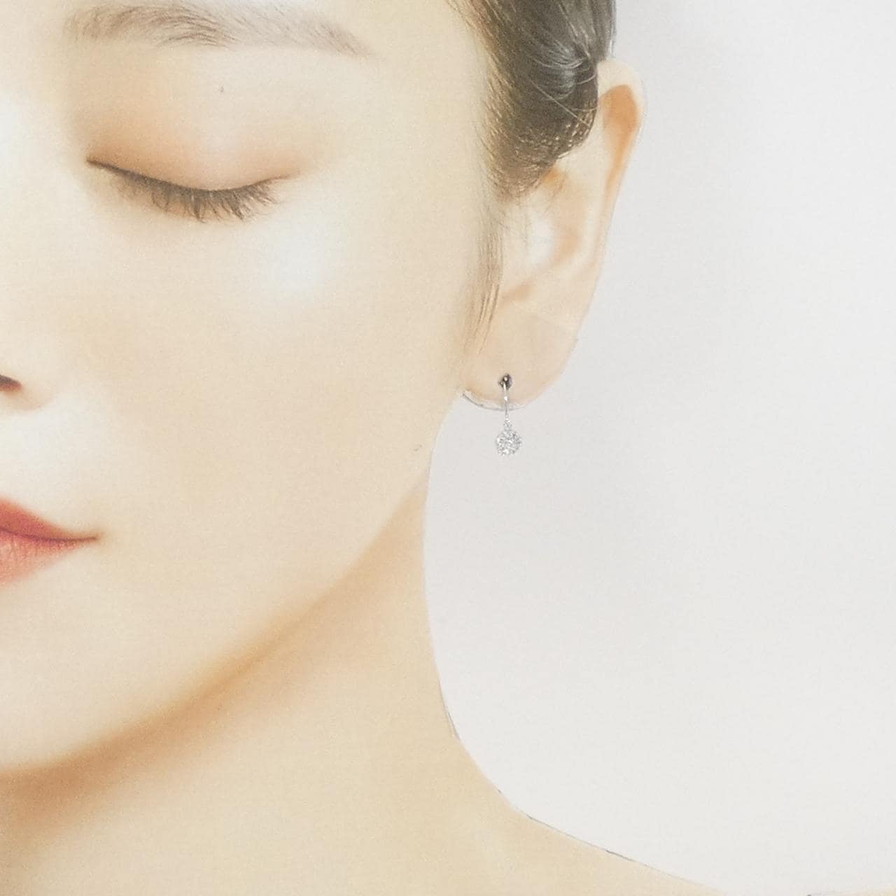 K10WG ダイヤモンド ピアス 0.30CT