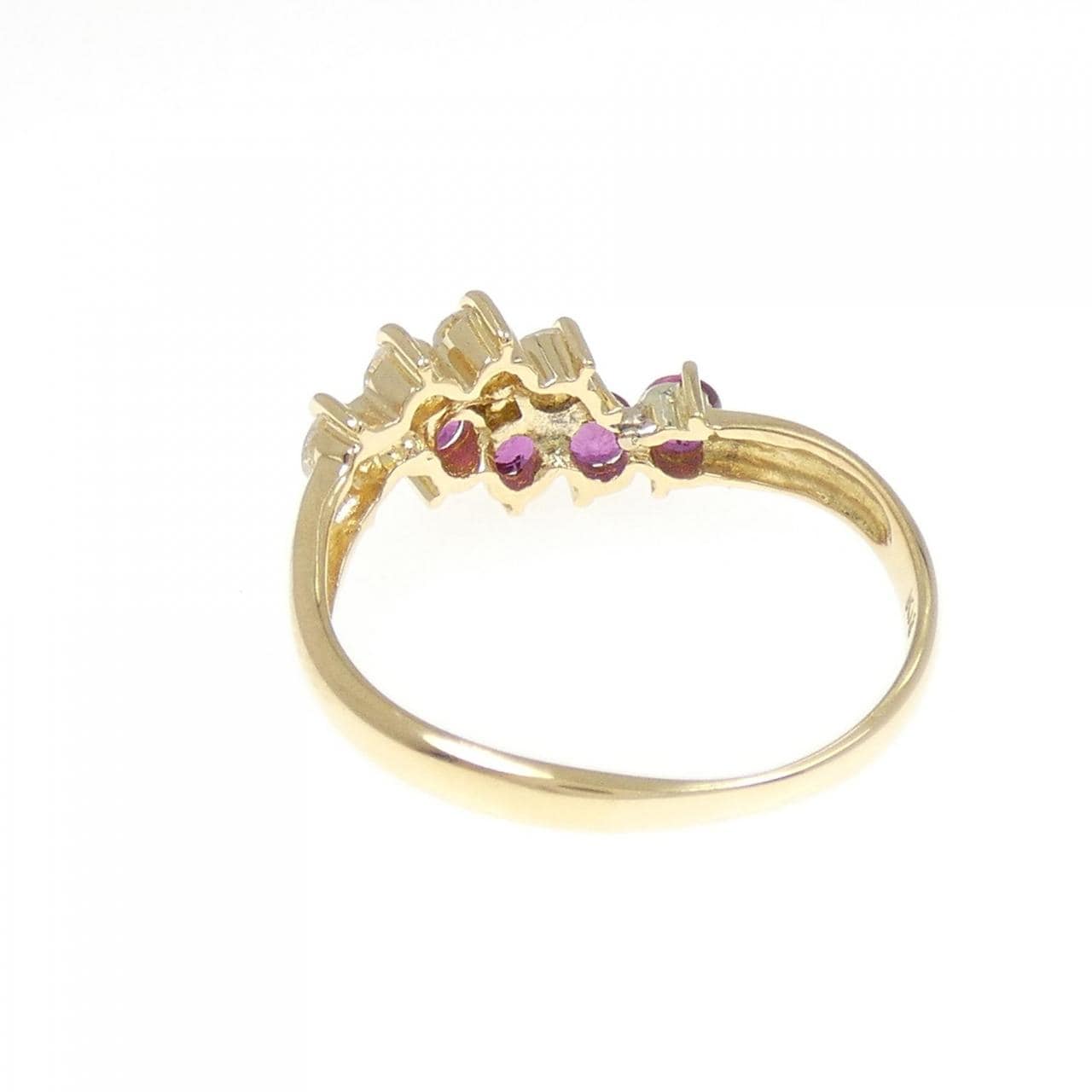K18YG ルビー リング 0.44CT