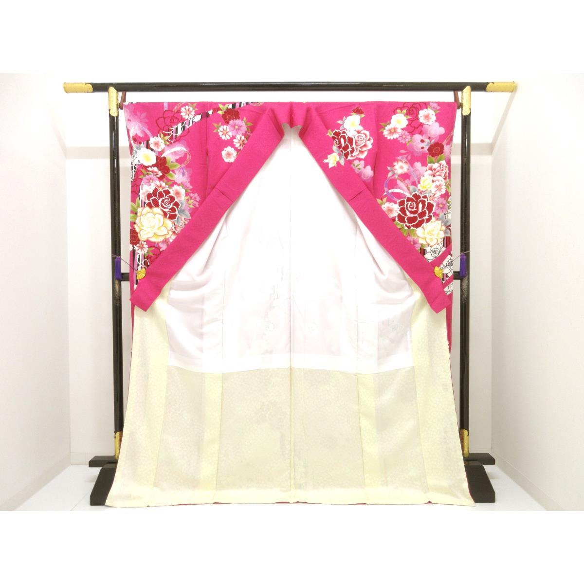 【未使用品】振袖　友禅加工　刺繍入り