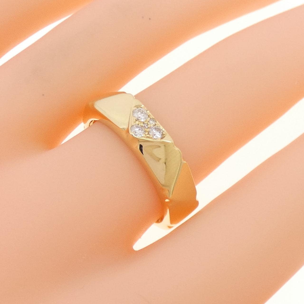 K18YG ダイヤモンド リング 0.13CT