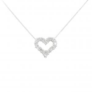 K18WG ハート ダイヤモンド ネックレス 0.50CT