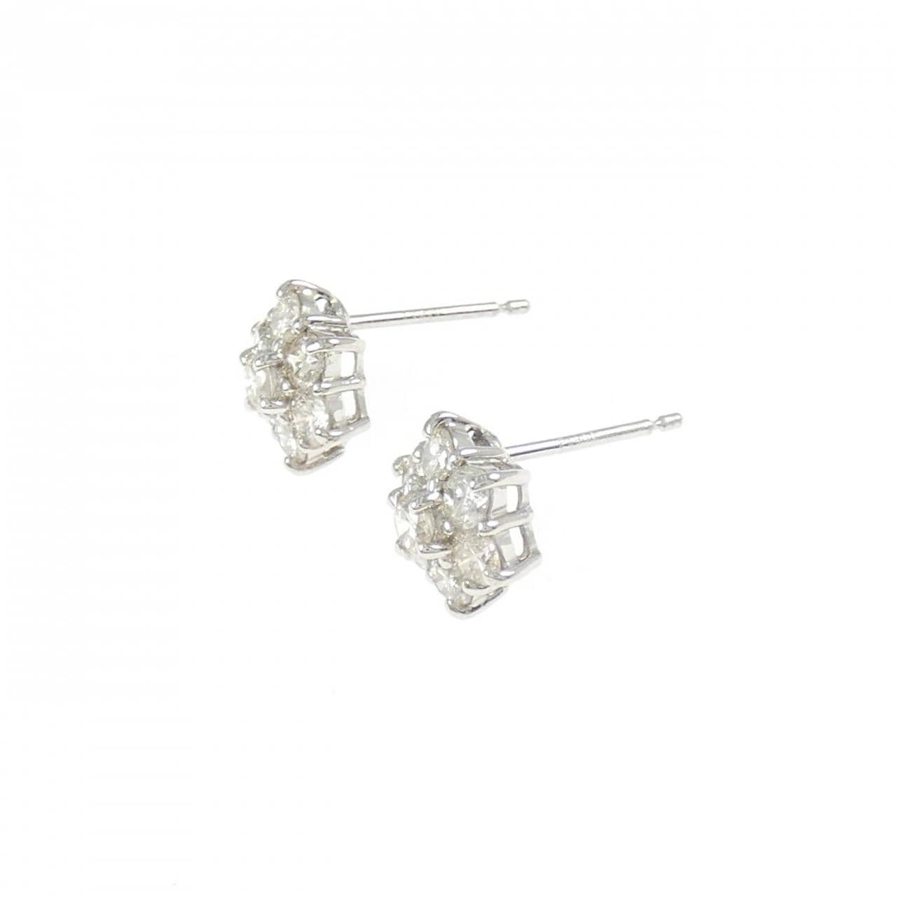 PT900 ダイヤモンド ピアス 1.0CT