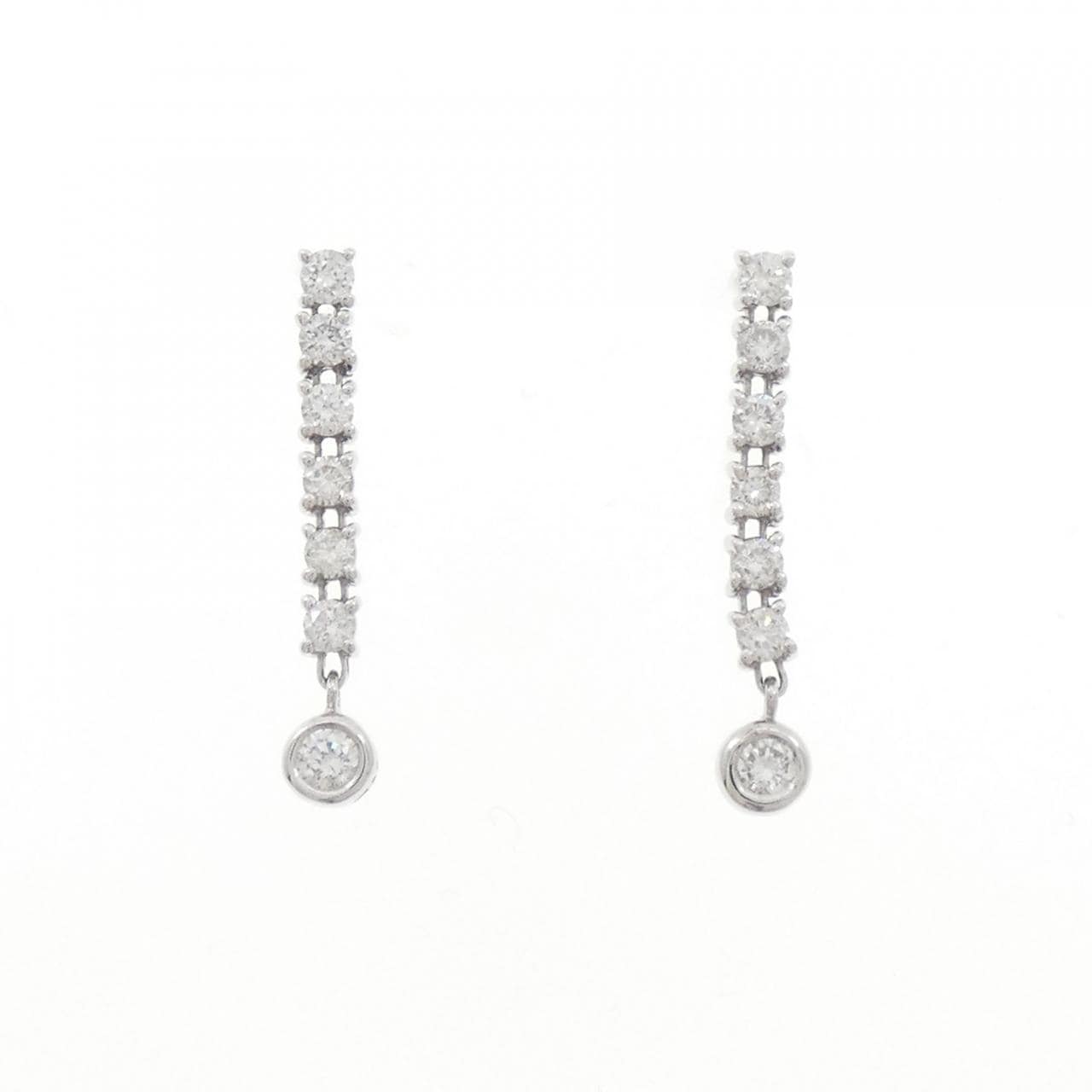 LINE ダイヤモンド ピアス 0.50CT