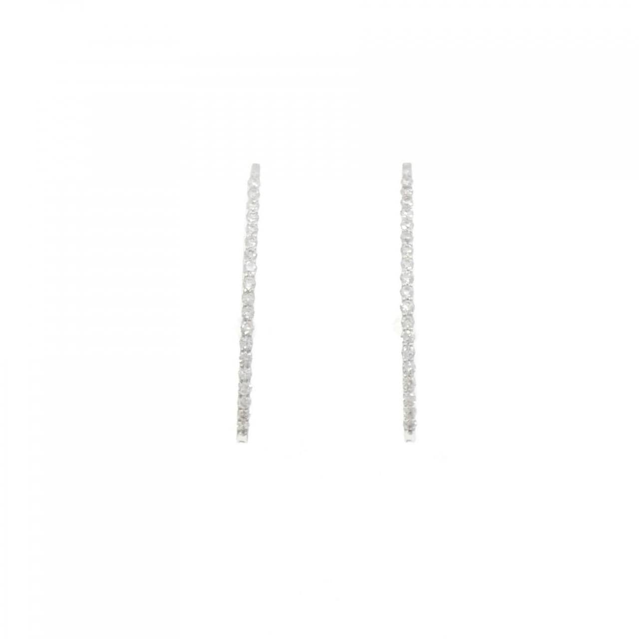 K18WG ダイヤモンド ピアス 0.36CT