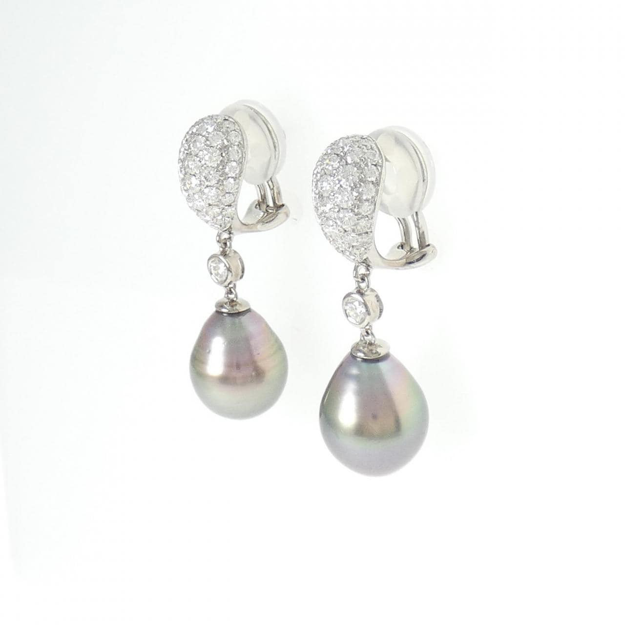 750WG 黒蝶パール ピアス