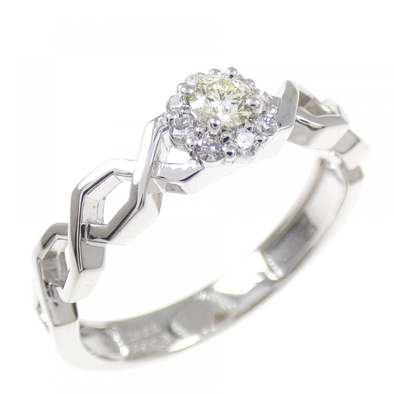 PT950 ダイヤモンド リング 0.092CT
