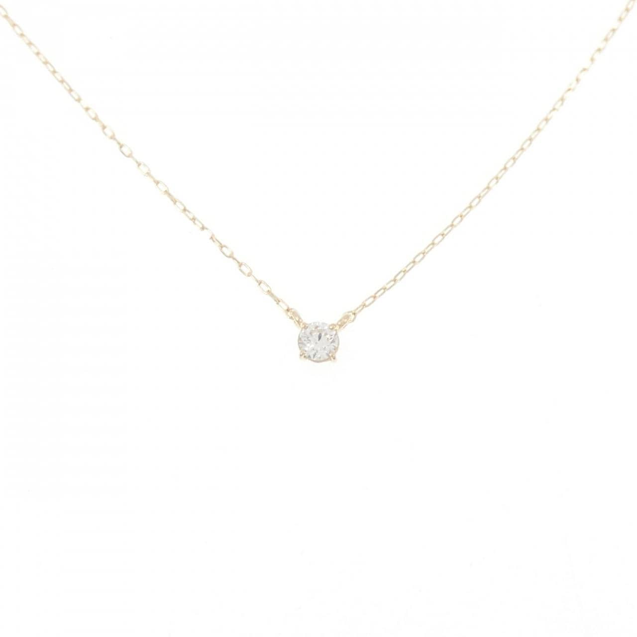 K10YG ソリティア ダイヤモンド ネックレス 0.04CT