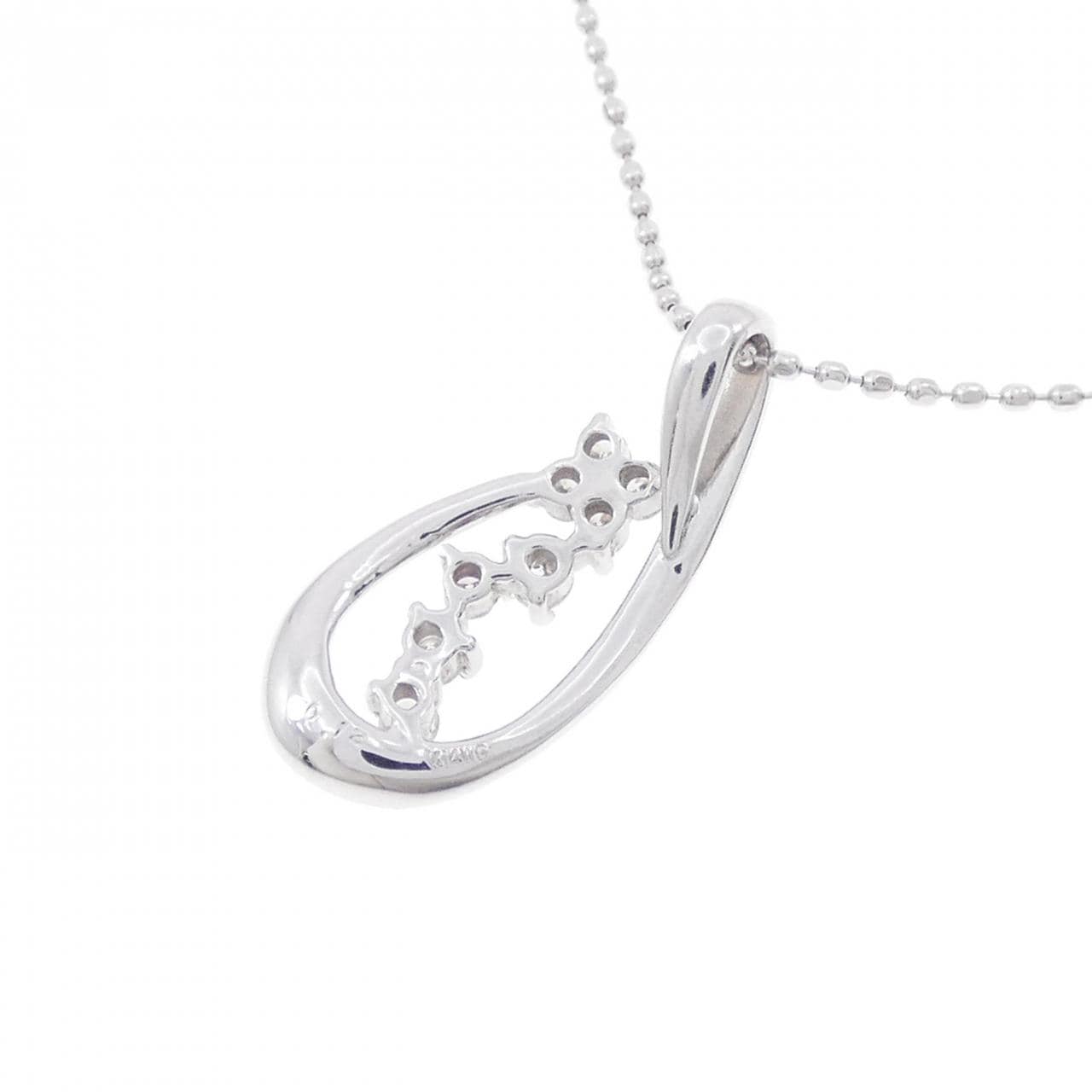 K14WG/K18WG ダイヤモンド ネックレス 0.12CT