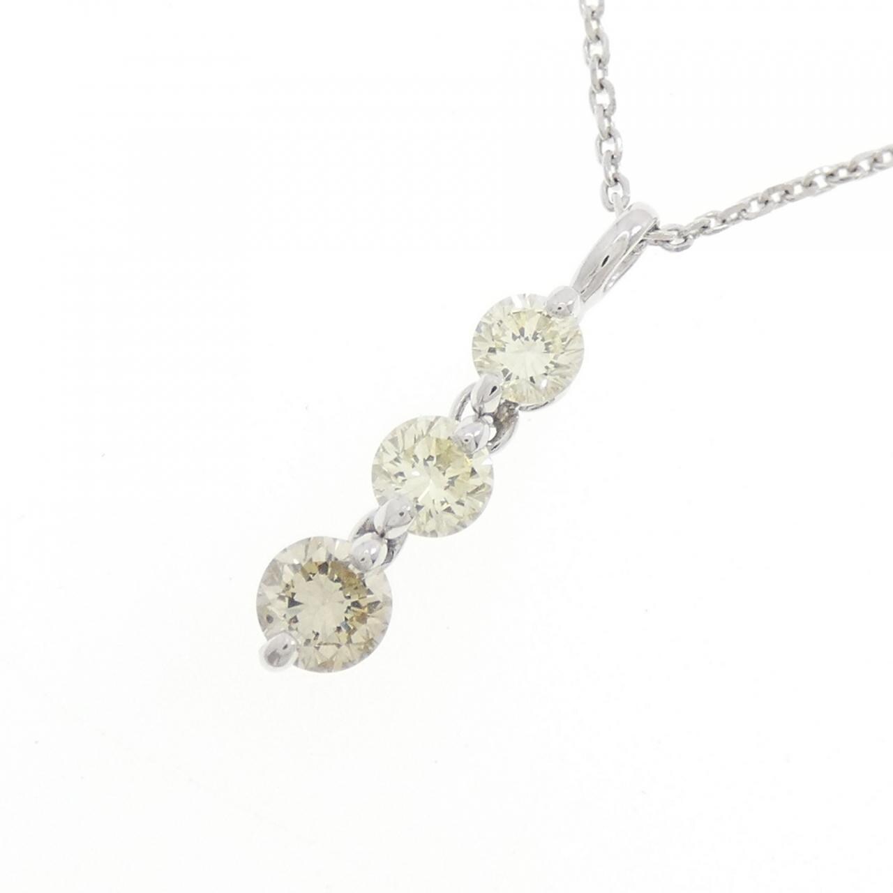 K18WG ダイヤモンド ネックレス 0.53CT