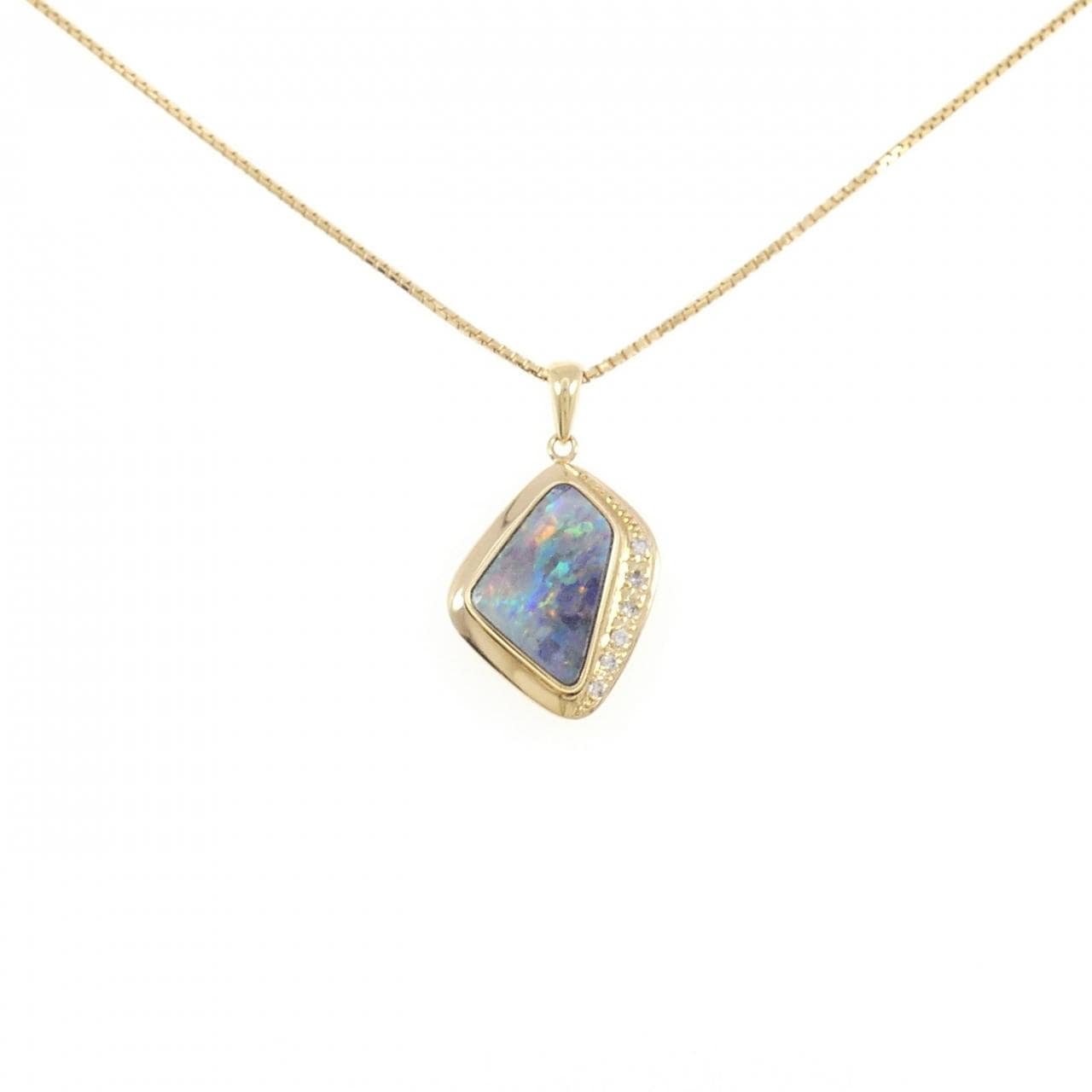 K18YG ボルダーオパール ネックレス 2.78CT