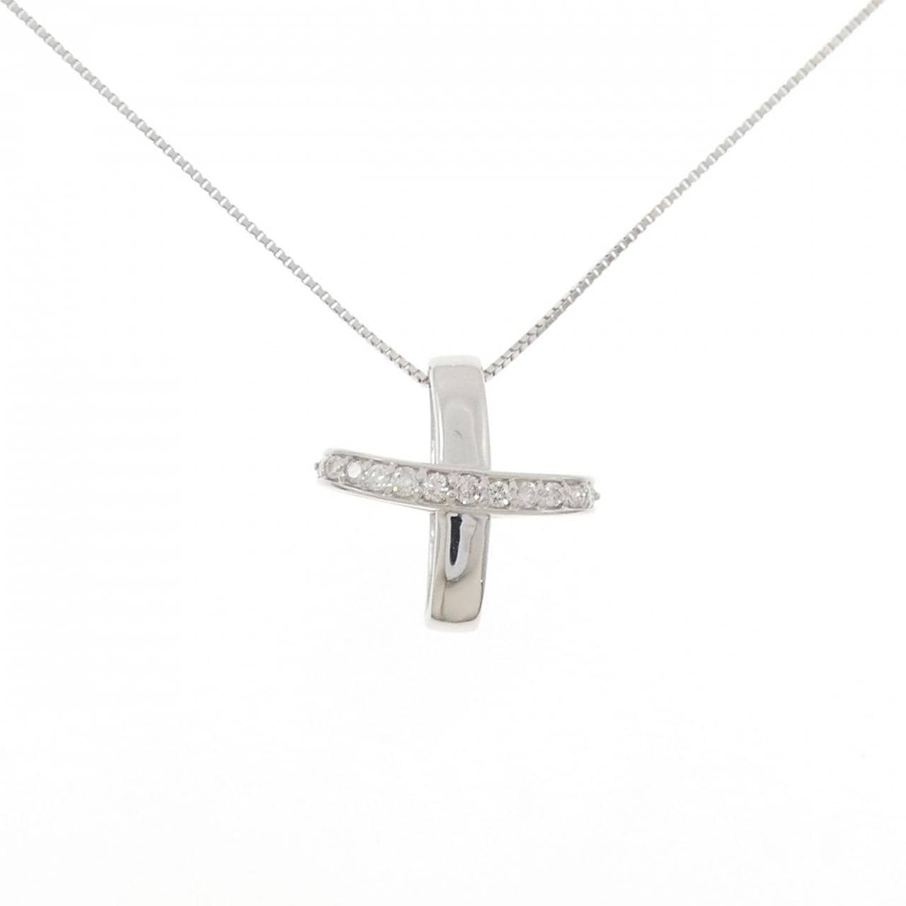 K18WG ダイヤモンド ネックレス 0.30CT