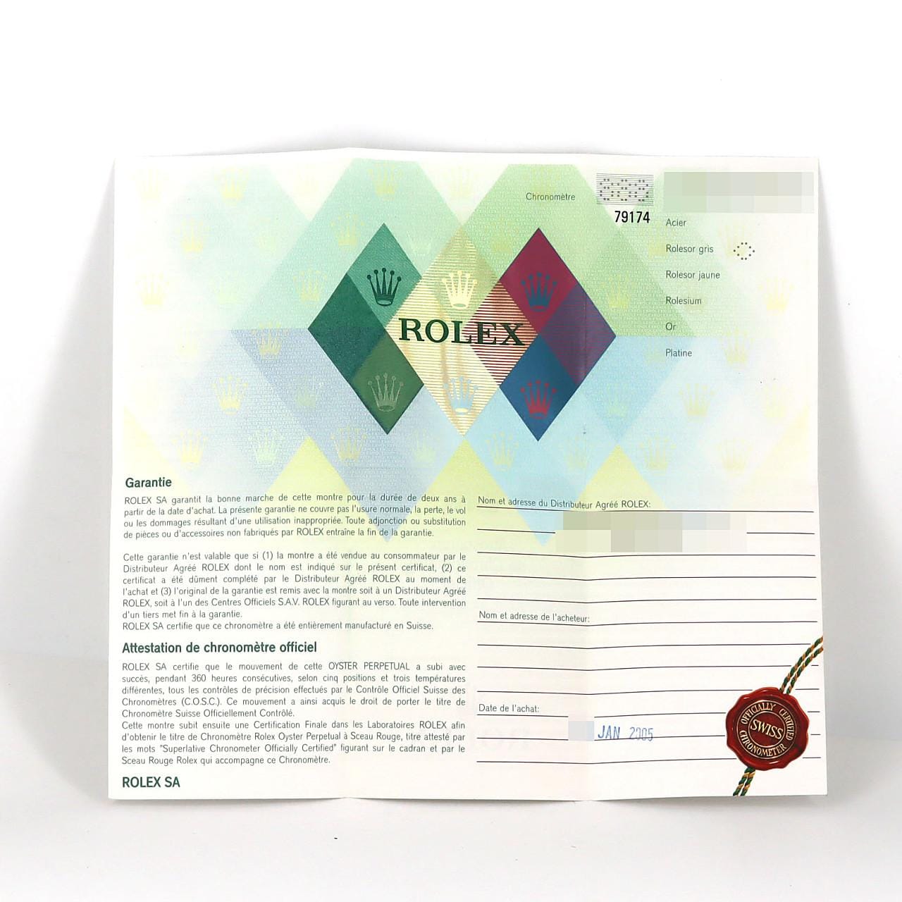 ロレックス デイトジャスト 79174G SSxWG 自動巻 F番