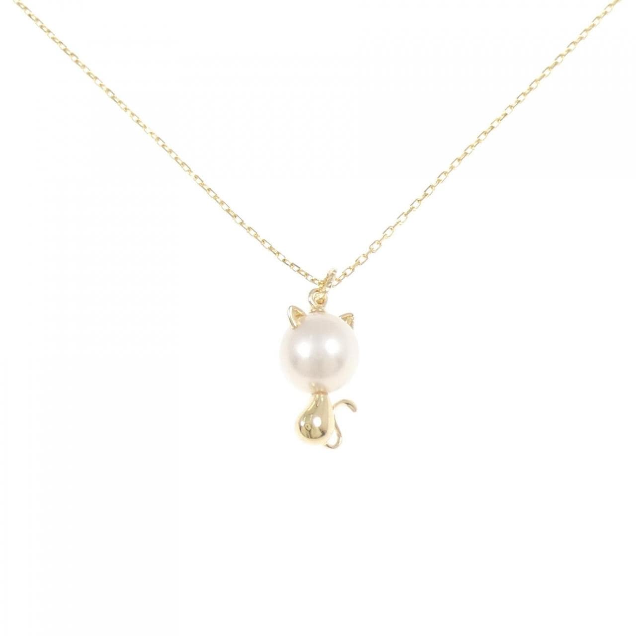 K18YG キャット アコヤパール ネックレス 8.1mm