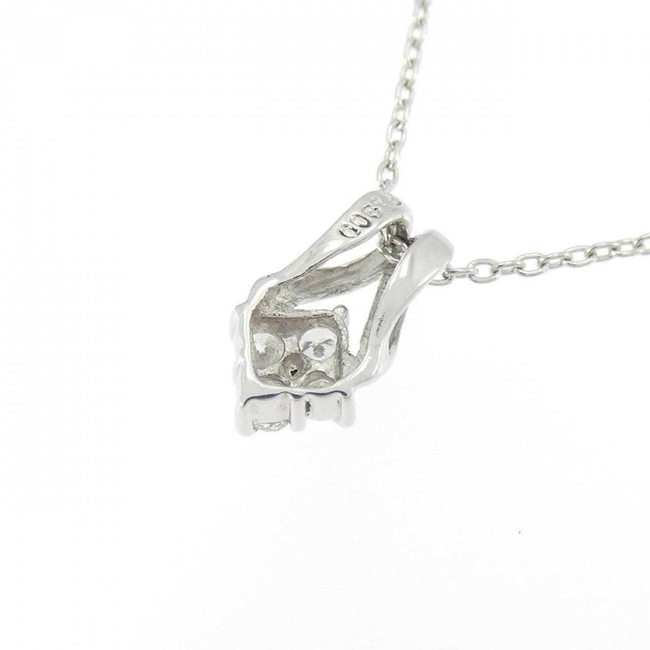 PT900/PT850 フラワー ダイヤモンド ネックレス