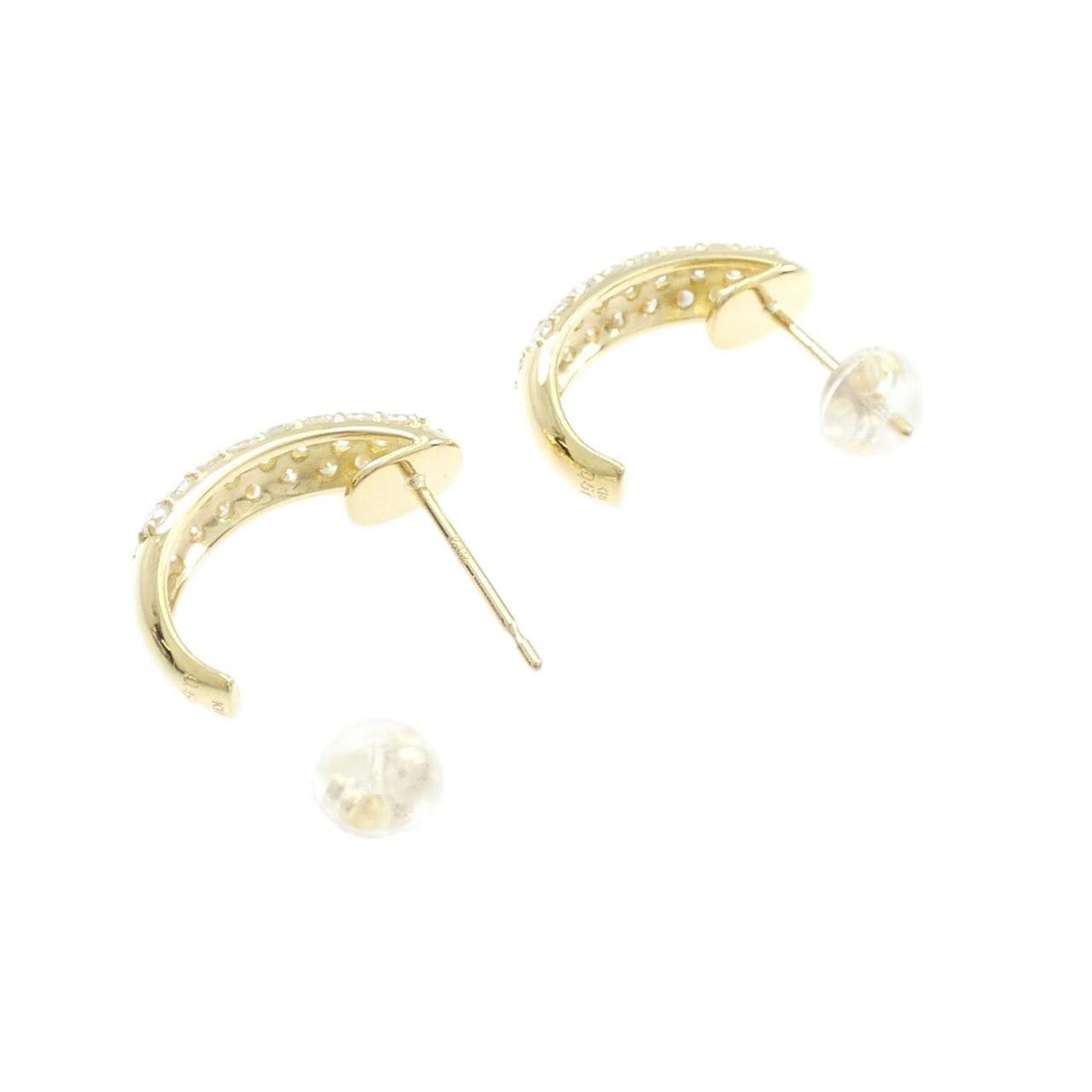 K18YG パヴェ ダイヤモンド ピアス 1.00CT