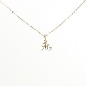 K10YG イニシャルM ダイヤモンド ネックレス 0.01CT