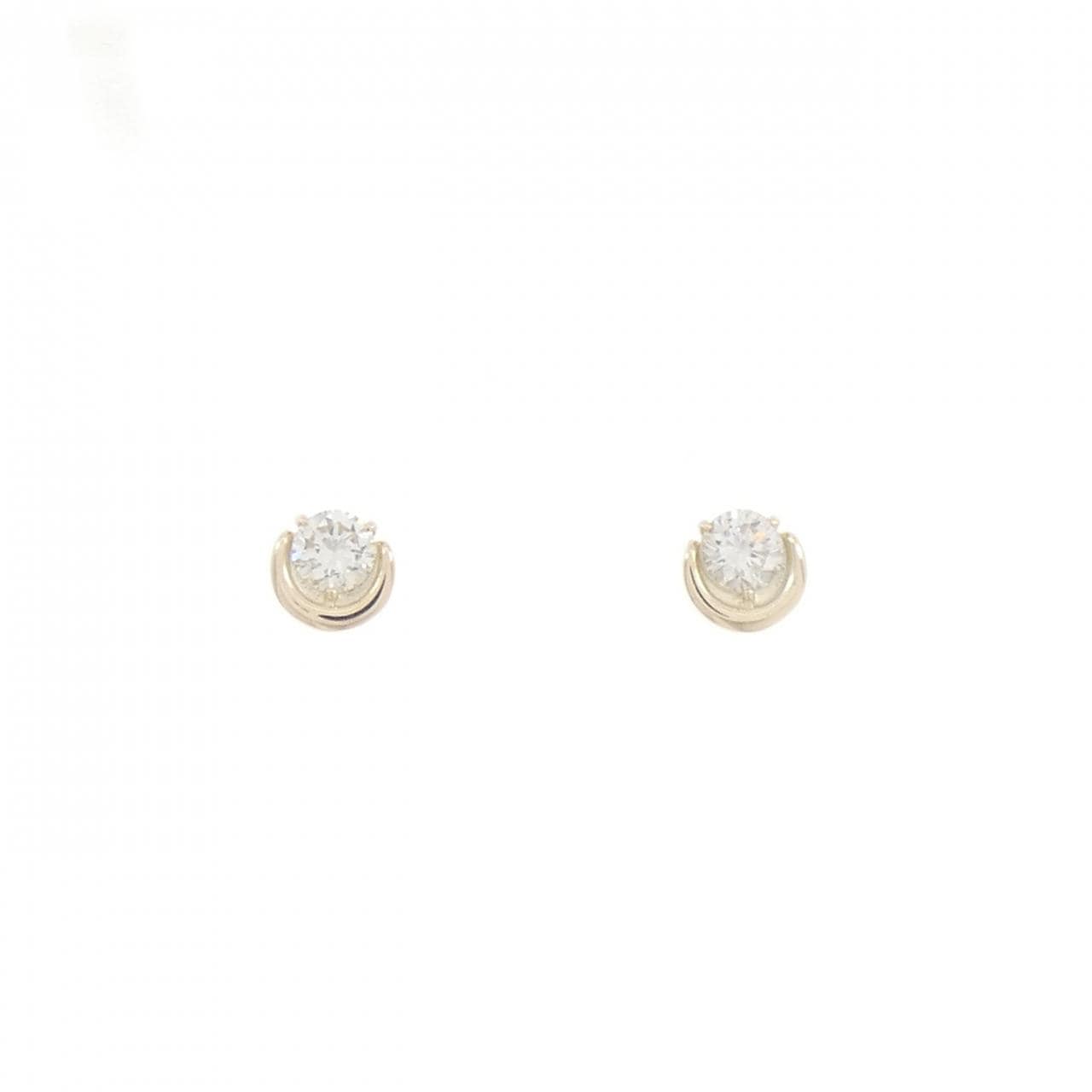 【リメイク】K10YG ダイヤモンド ピアス 0.14CT