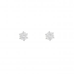 【リメイク】PT900/ST ダイヤモンド ピアス 0.500CT 0.509CT D-E VS1 VG-GOOD