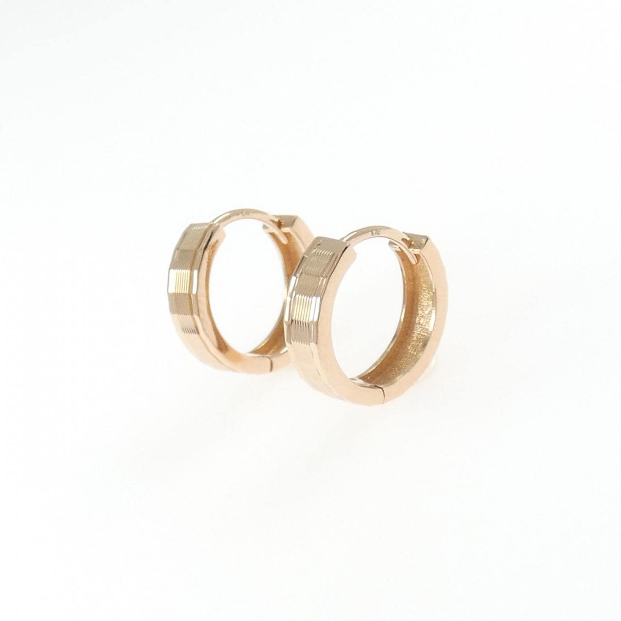 K18PG hoop earrings