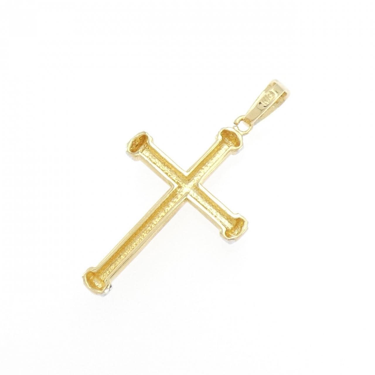 K18YG/K18WG クロス ペンダント