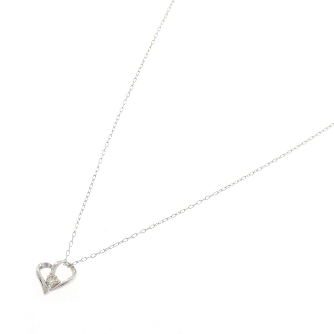 PT900 ハート ダイヤモンド ネックレス 0.02CT