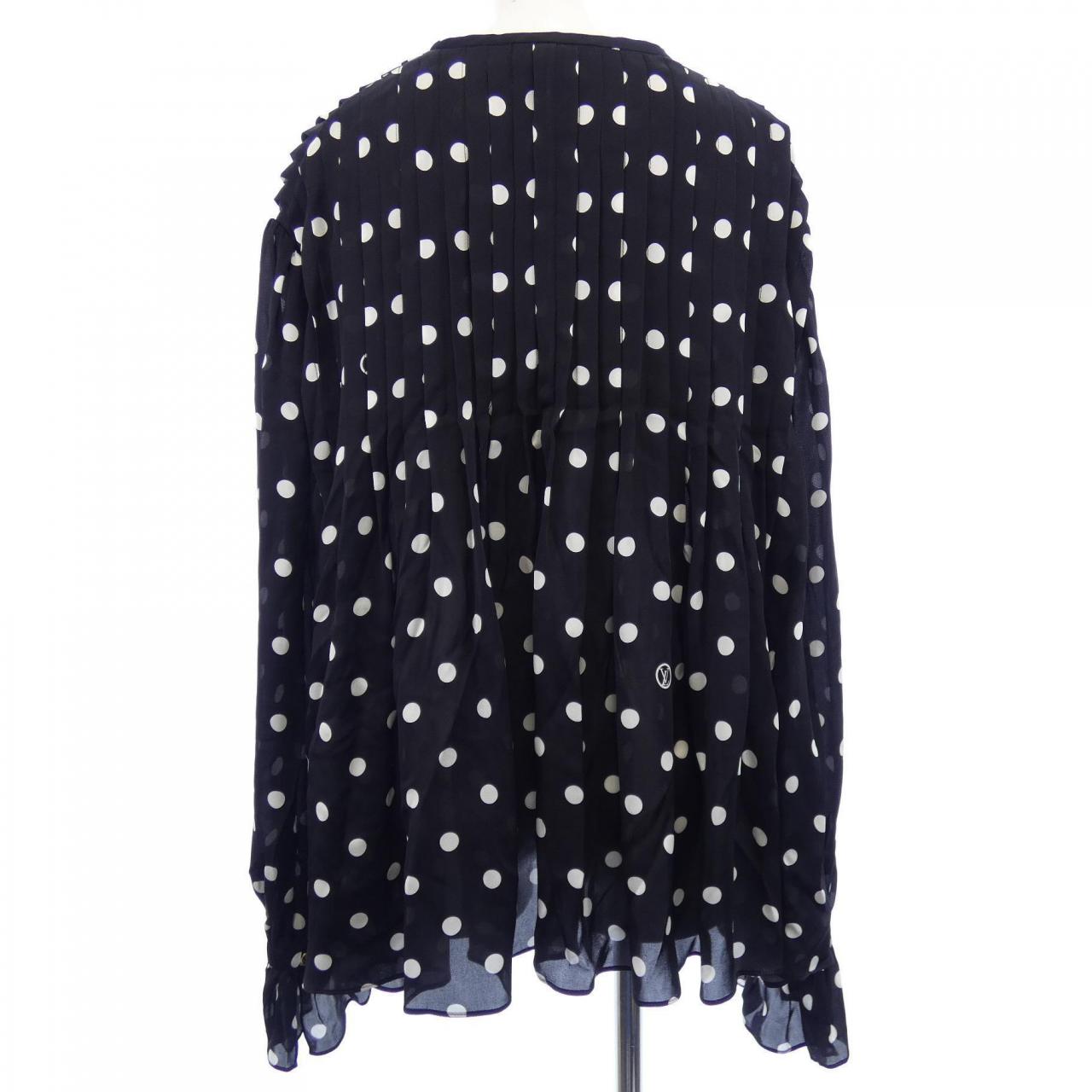 ルイヴィトン LOUIS VUITTON シアーモスリンポルカドットブラウス FMTO71NR1 シャツ