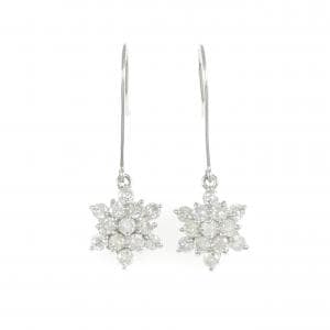 PT フラワー ダイヤモンド ピアス 1.16CT